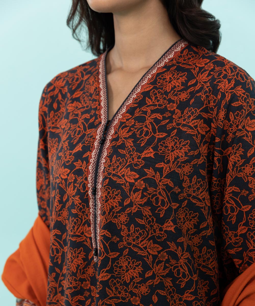 Sapphire - 2 Piece - Printed Khaddar Suit