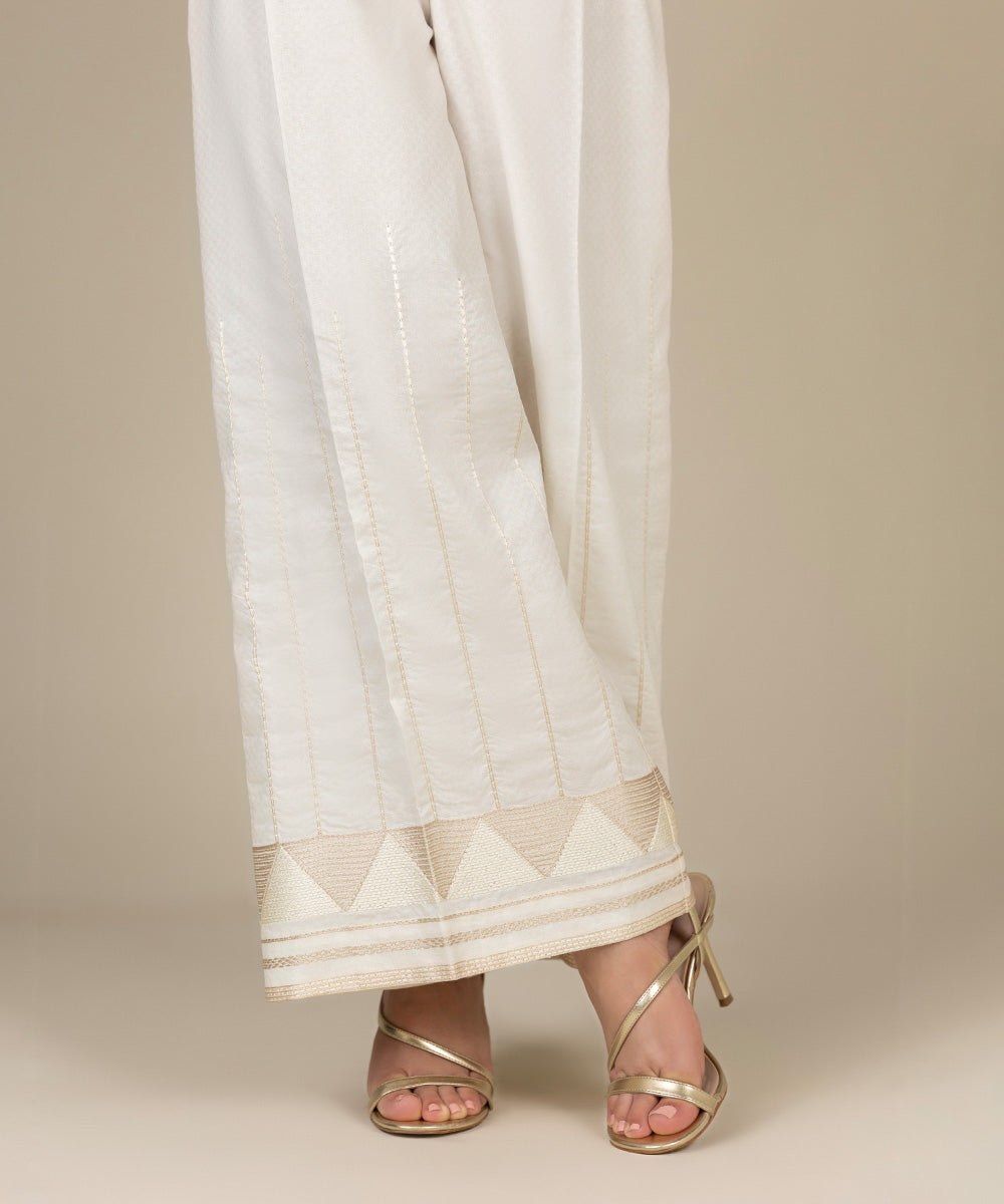Sapphire - Embroidered Dobby Culottes