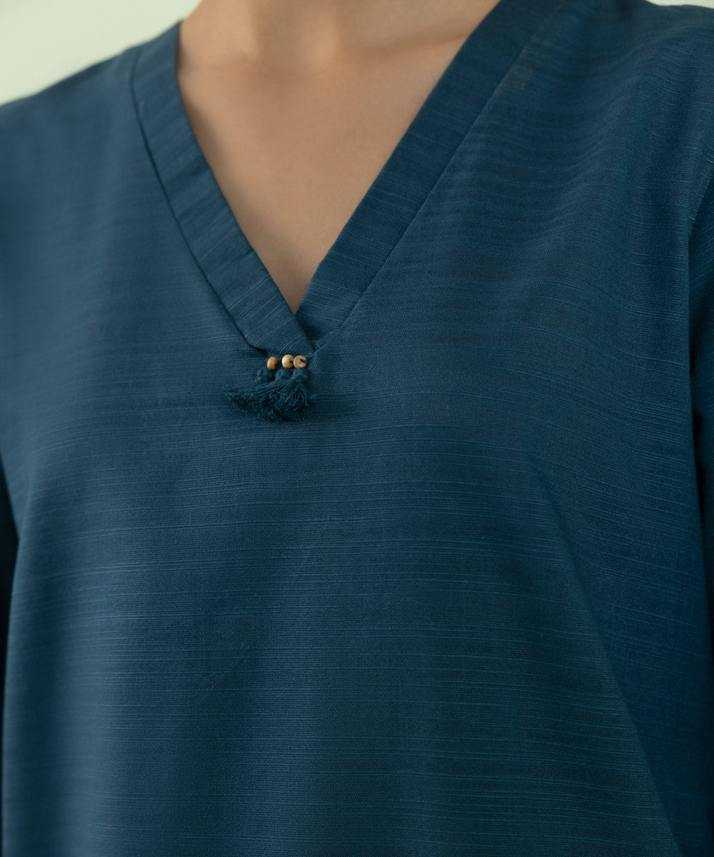 Sapphire - Solid Khaddar Shirt