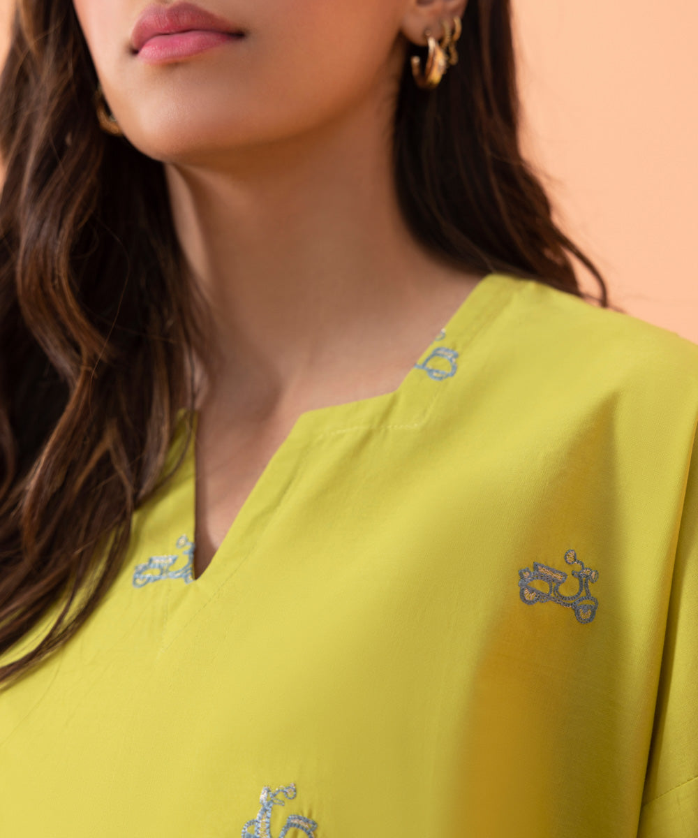 Sapphire - 2 Piece - Embroidered Cambric Suit