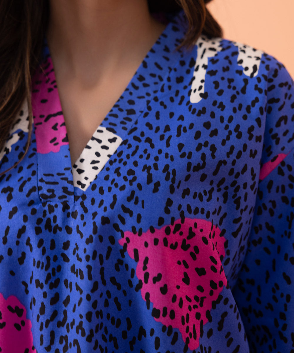 Sapphire - Printed Lawn Shirt