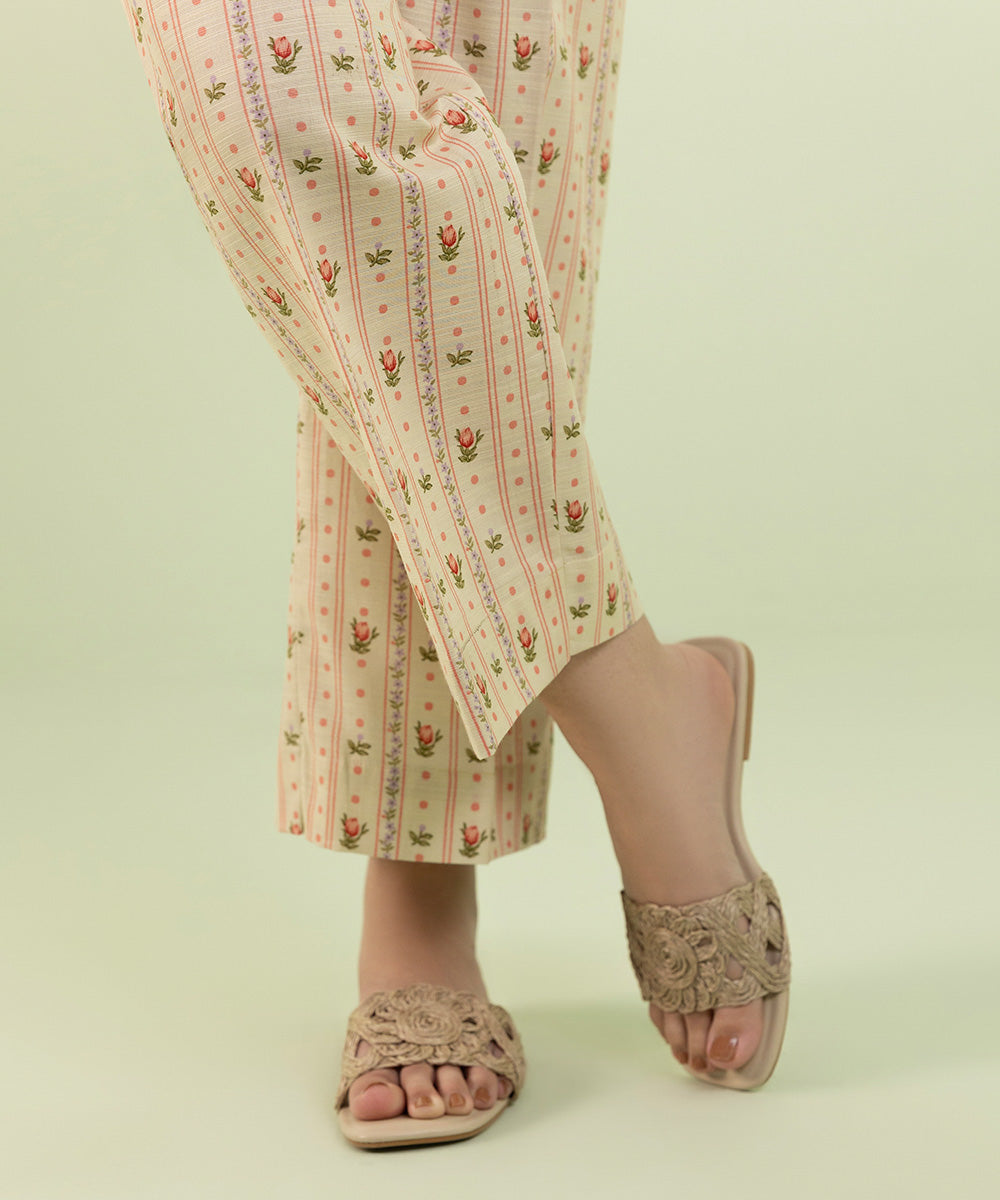 Sapphire - Printed Khaddar Straight Pants