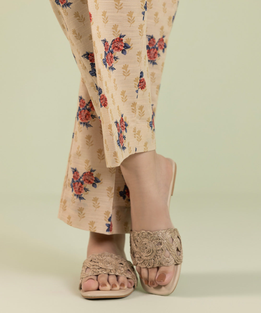 Sapphire - Printed Khaddar Straight Pants