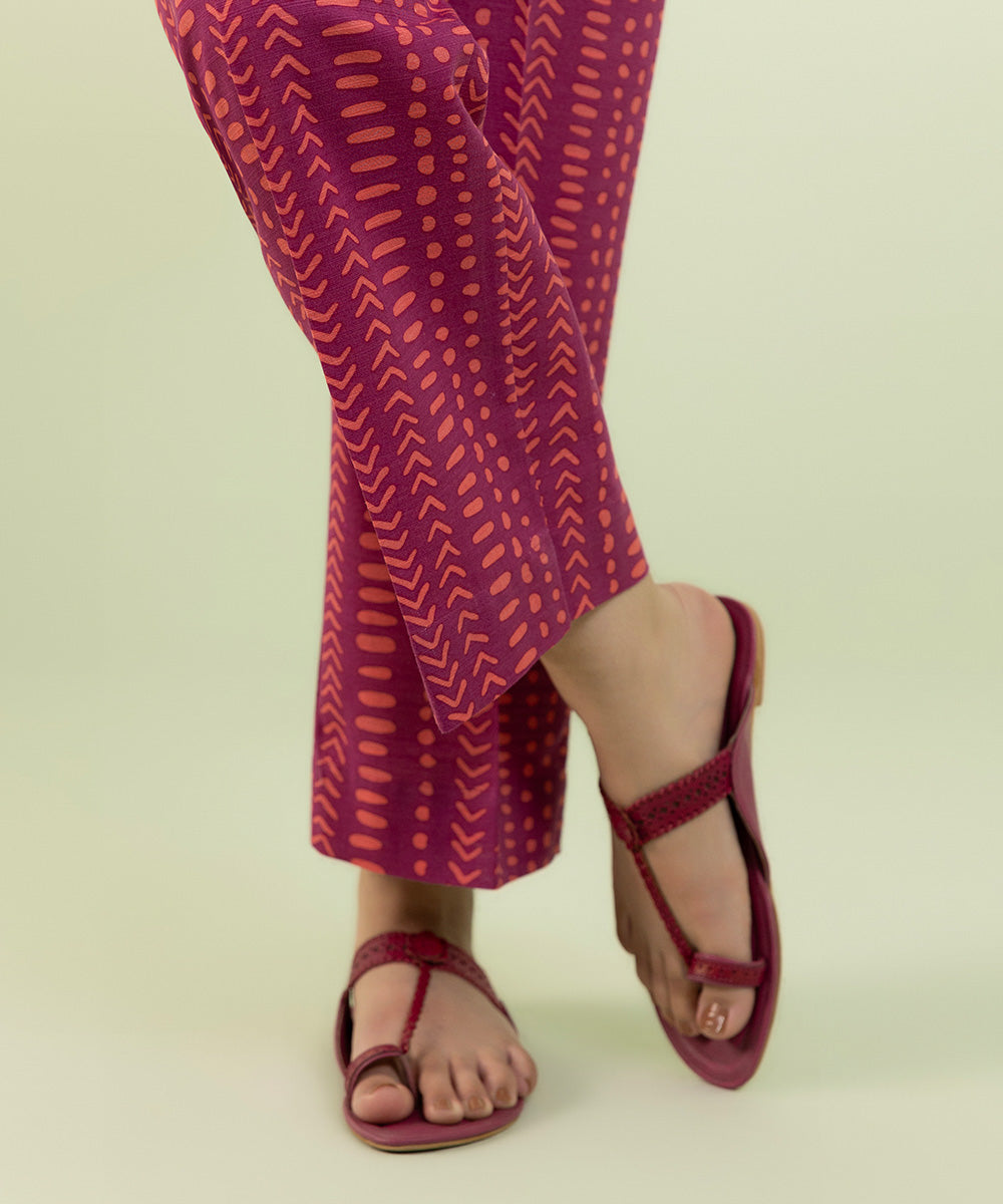 Sapphire - Printed Khaddar Straight Pants