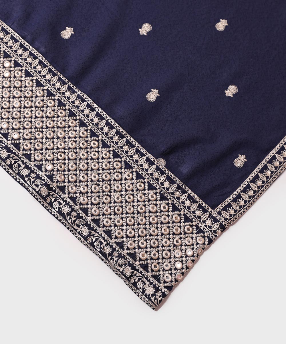 Sapphire - Embroidered Karandi Dupatta