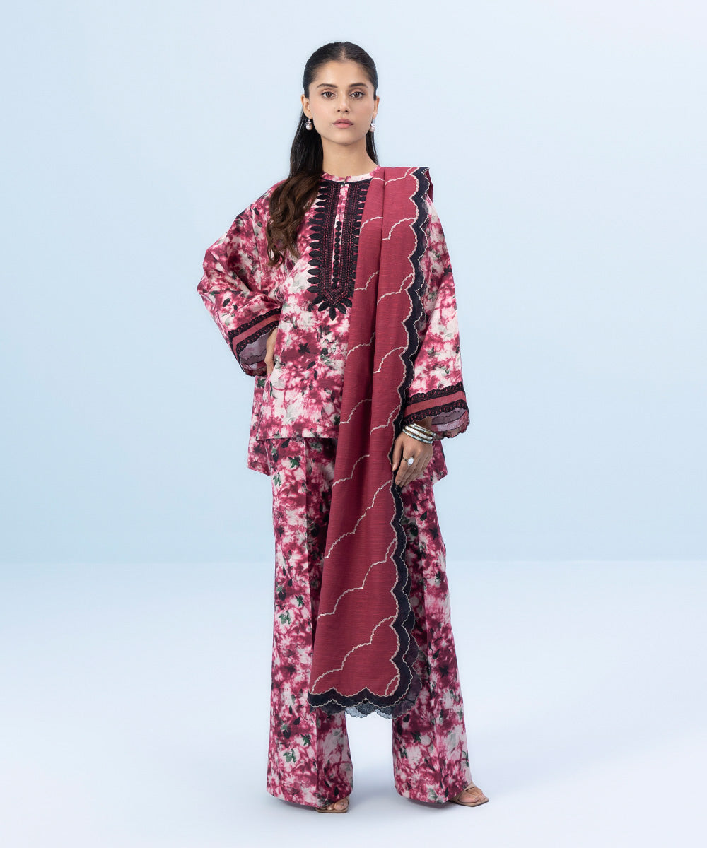 Sapphire - 3 Piece - Embroidered Khaddar Suit