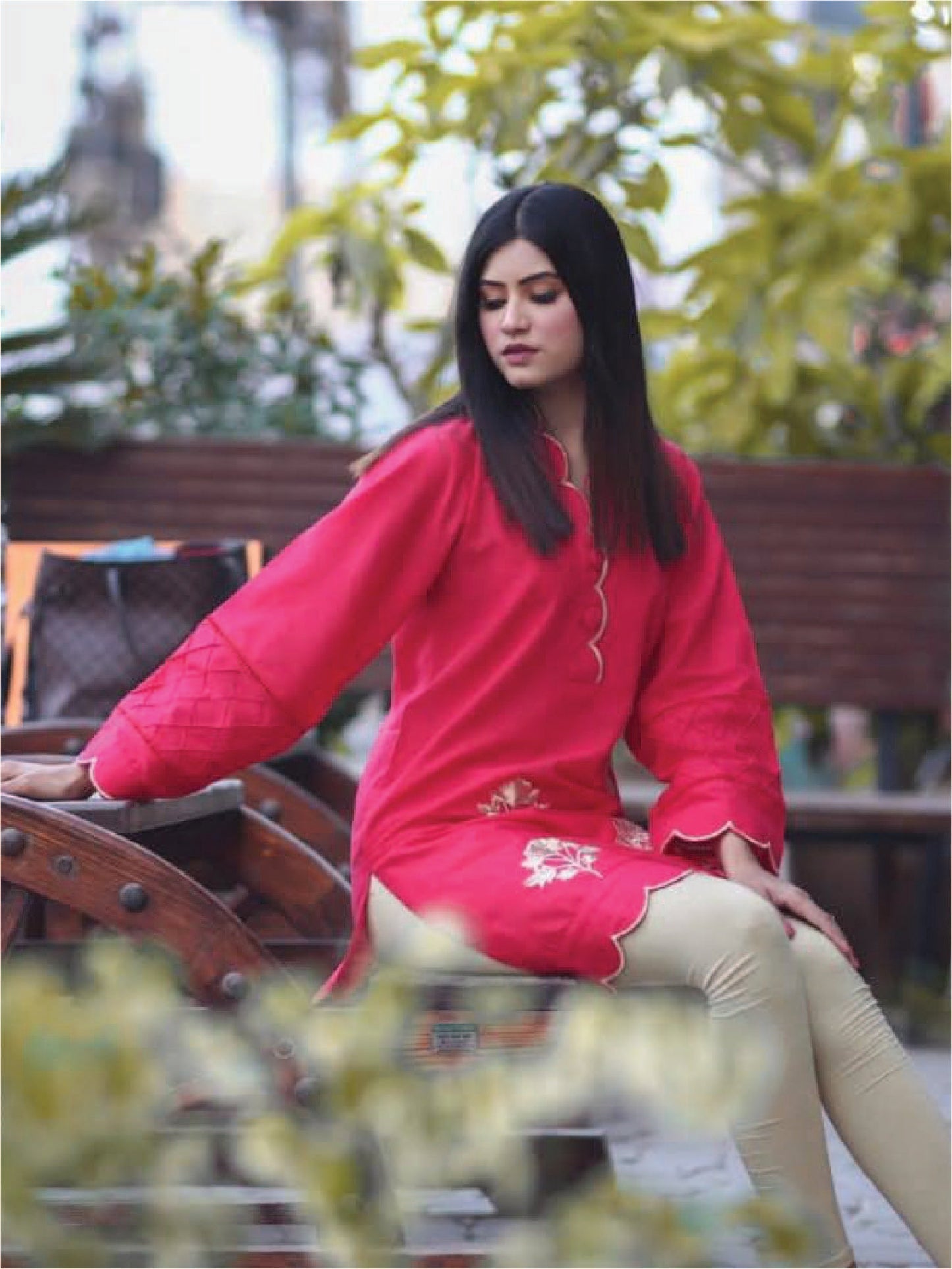 Bareeq Outfits - Embroidered Khaddar Kurti