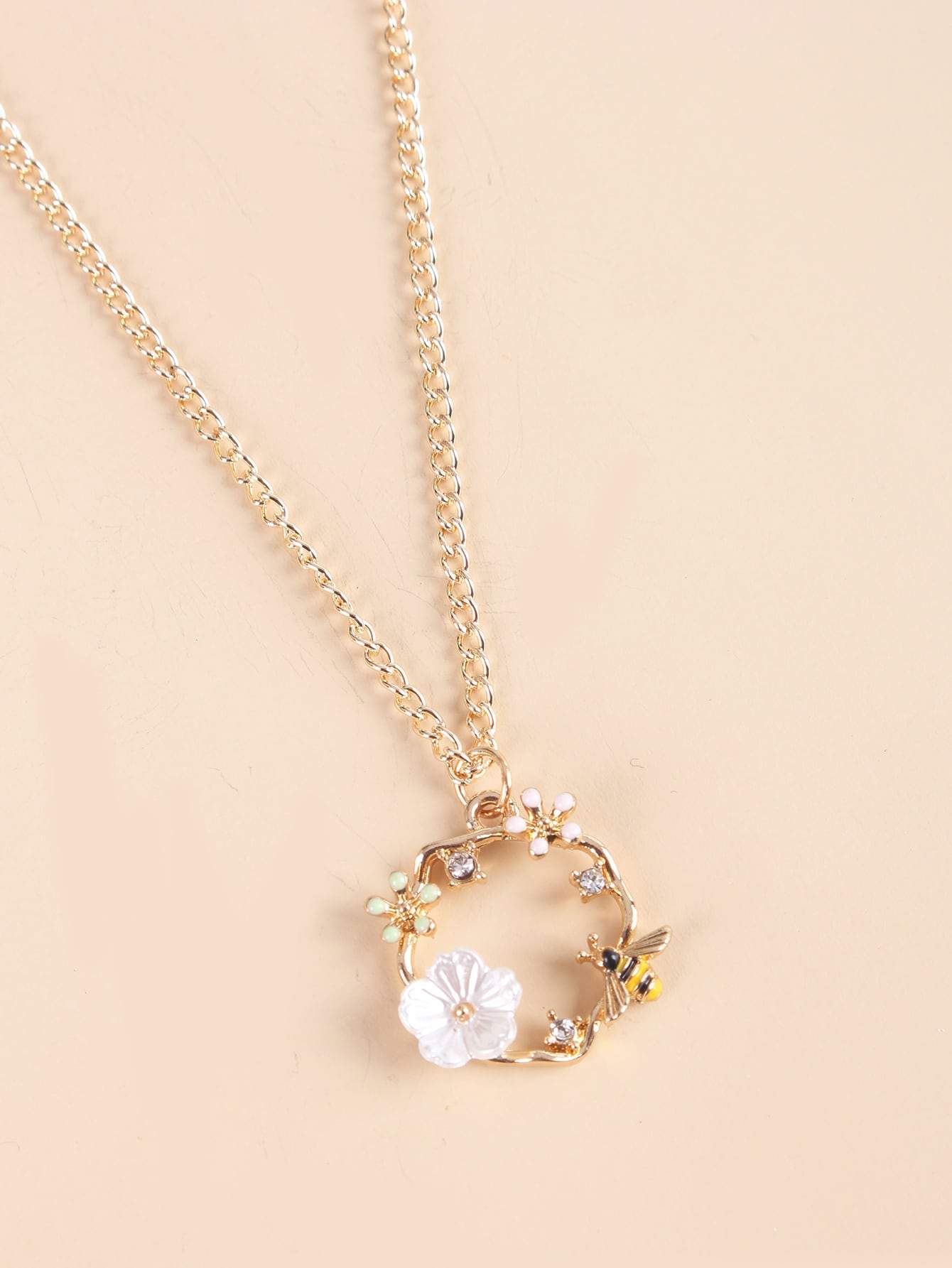 Bustangi - Shein- Flower Charm Necklace