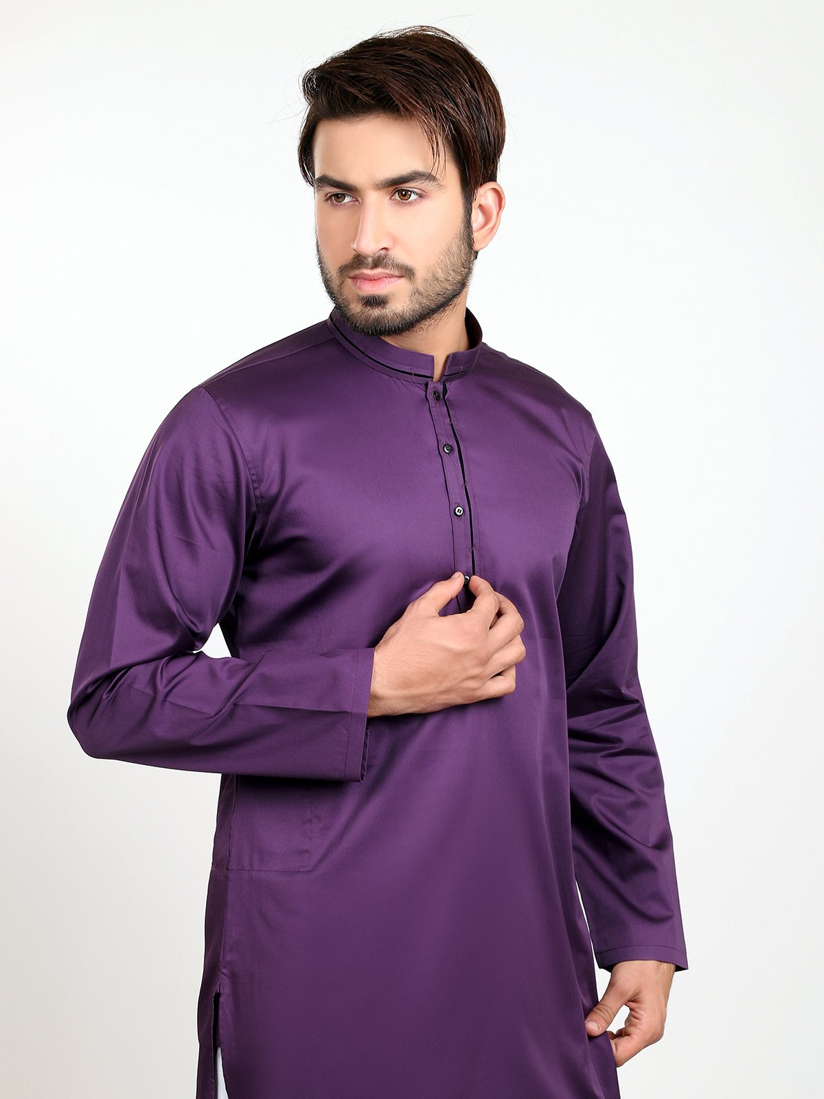 Edenrobe - Men's Purple Kurta - 9248-S Mens Kurta