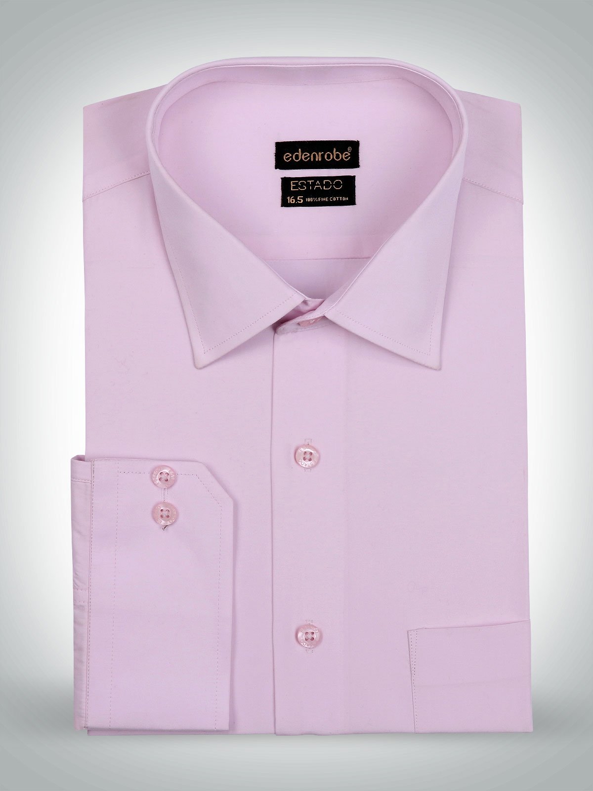 Edenrobe - Men's Plain Pink Shirt - 10583-ES Mens Shirt Plain
