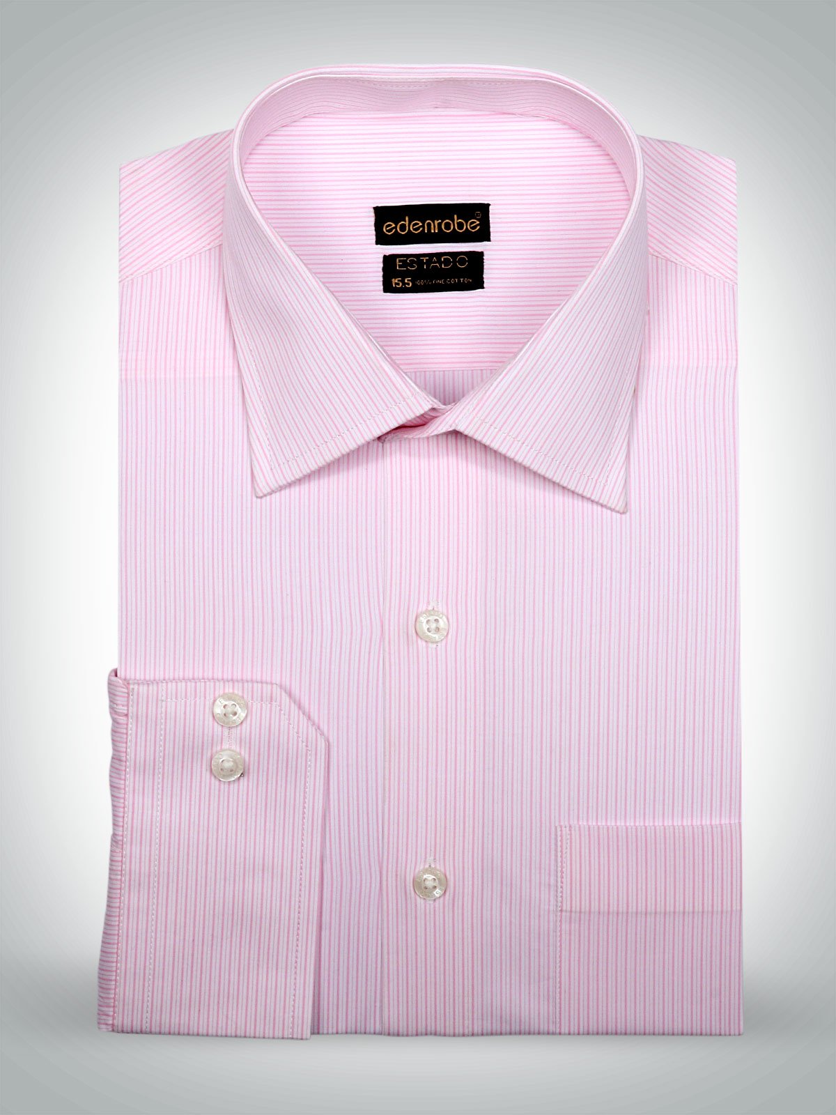 Edenrobe - Men's Pink Shirt - 10661-ES Mens Shirt Cotton