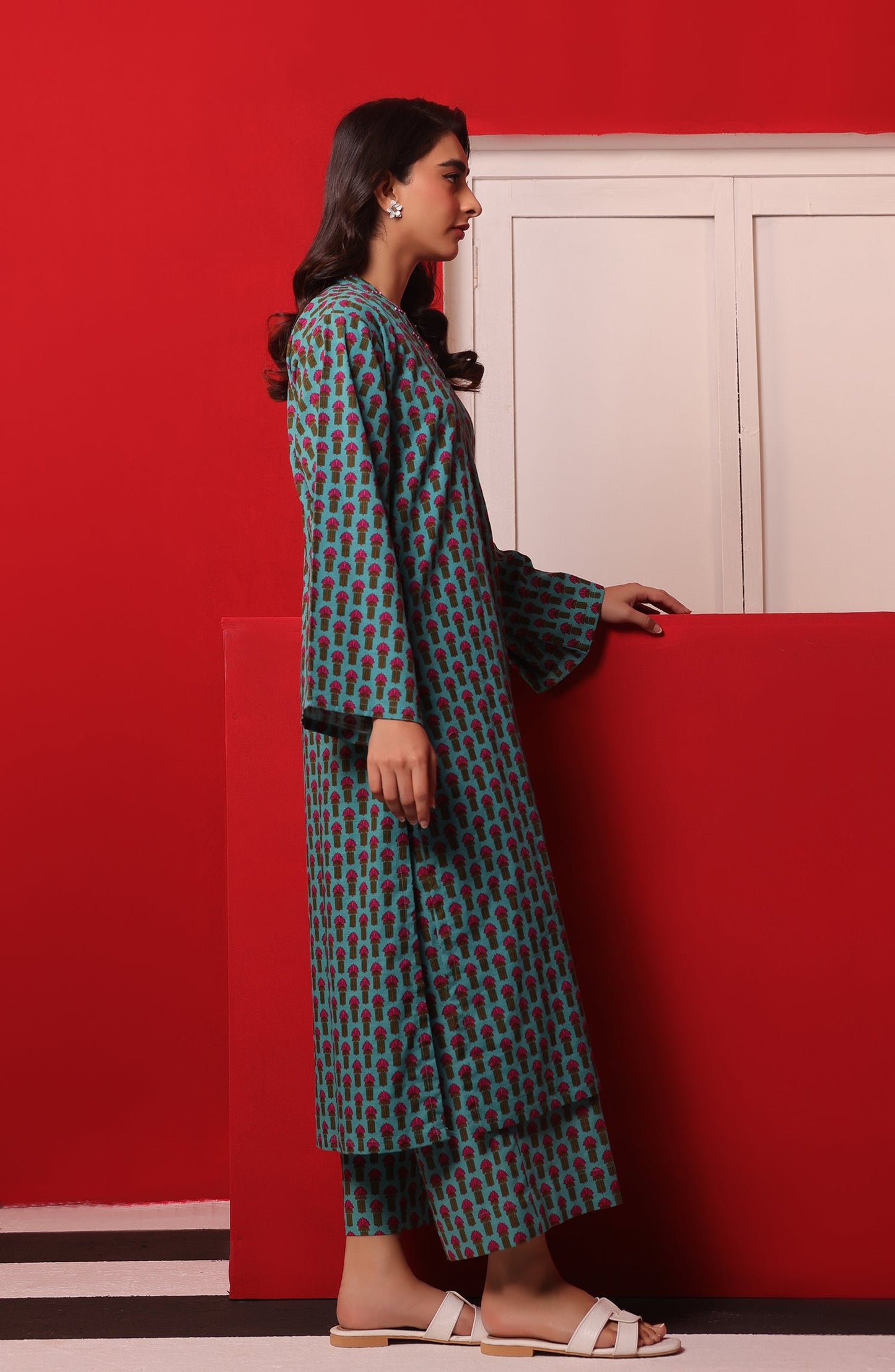 Orient - Stitched 2 Piece Printed Khaddar Shirt and Khaddar Pant