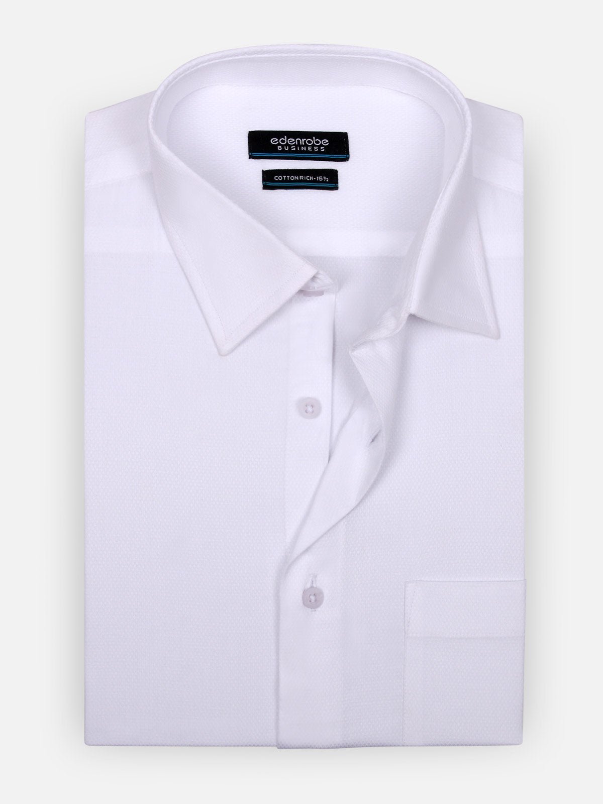 Edenrobe - Men's White Shirt - EMTSF17-10941