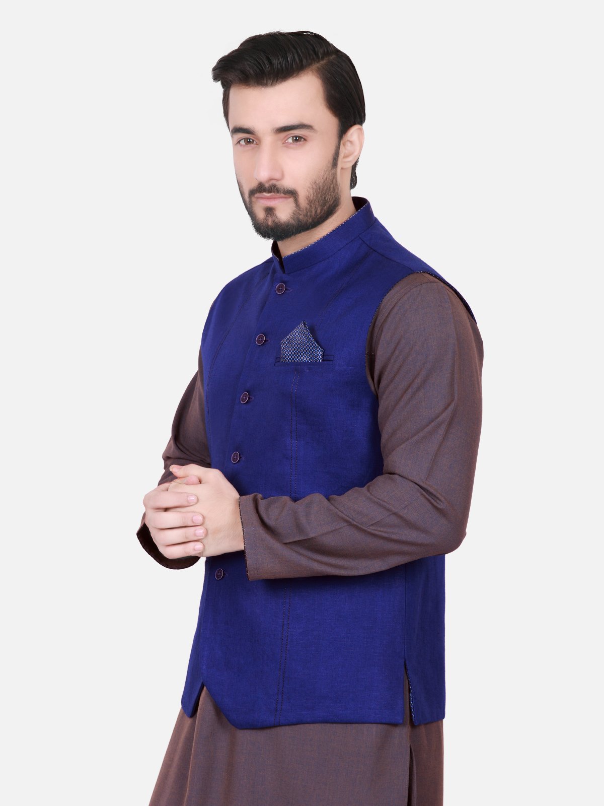 Edenrobe - Men's Royal Blue Waist Coat - EMTWC17-35604