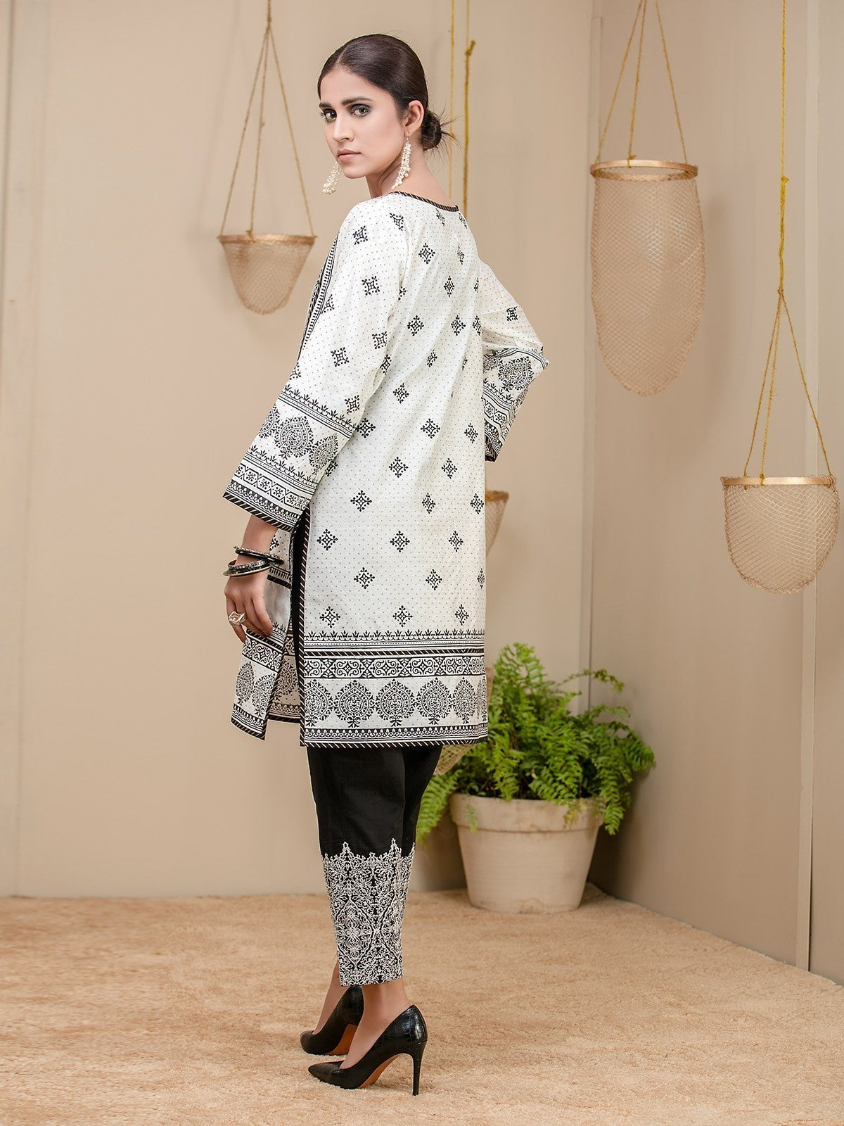 Edenrobe - Pret 1Pc Printed White Shirt - ELTKP17-66186