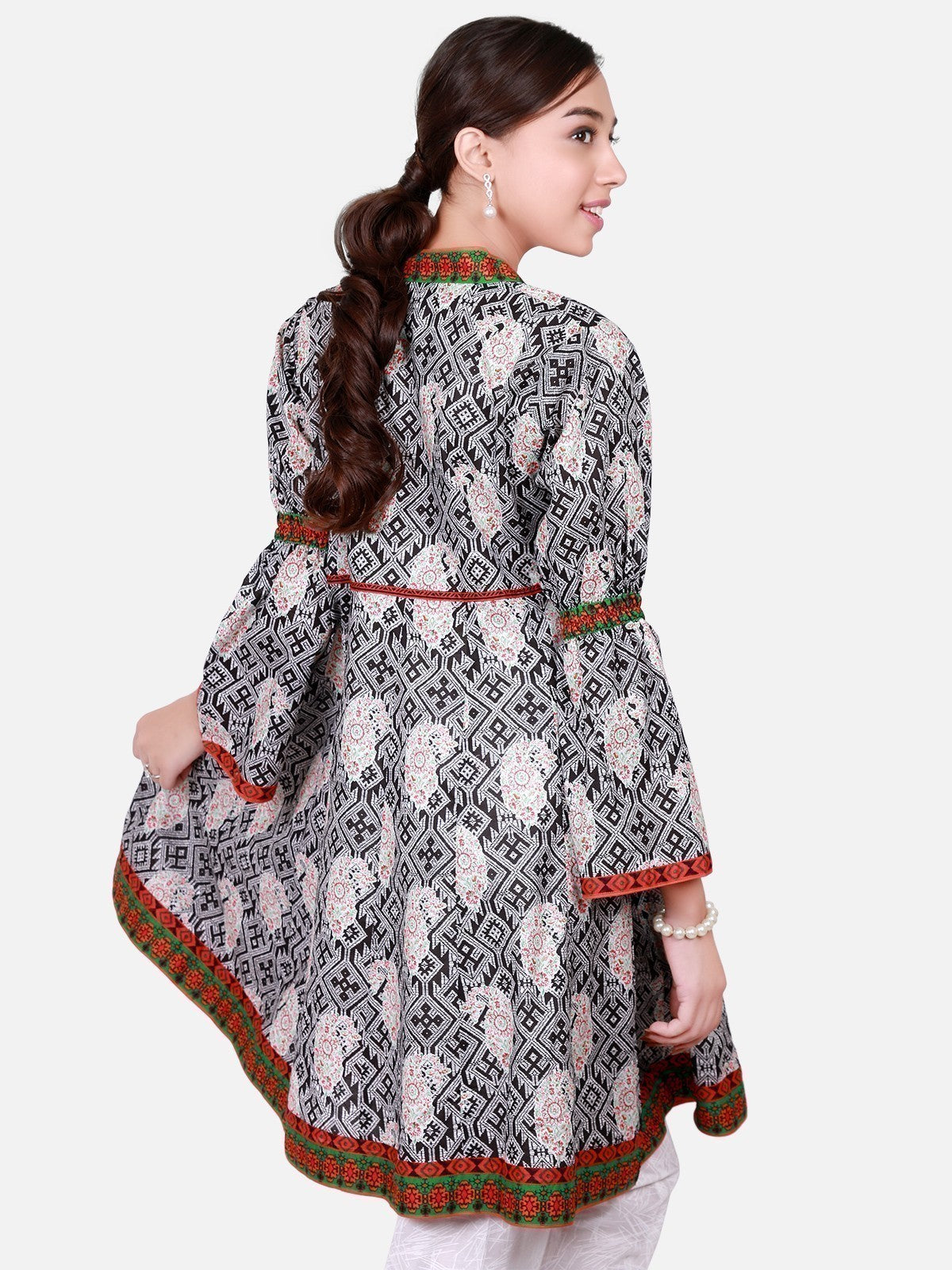 Edenrobe - Pret 1Pc Printed Black Shirt - ELTKP17-66248
