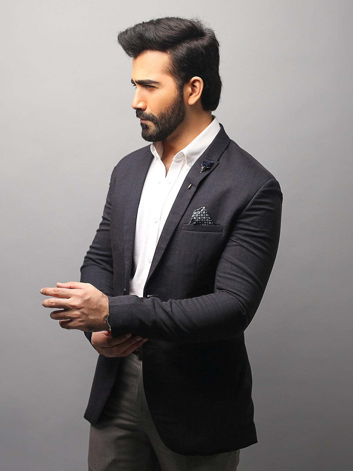 Edenrobe - Men's Deep Blue Blazer - EMTB18-6646