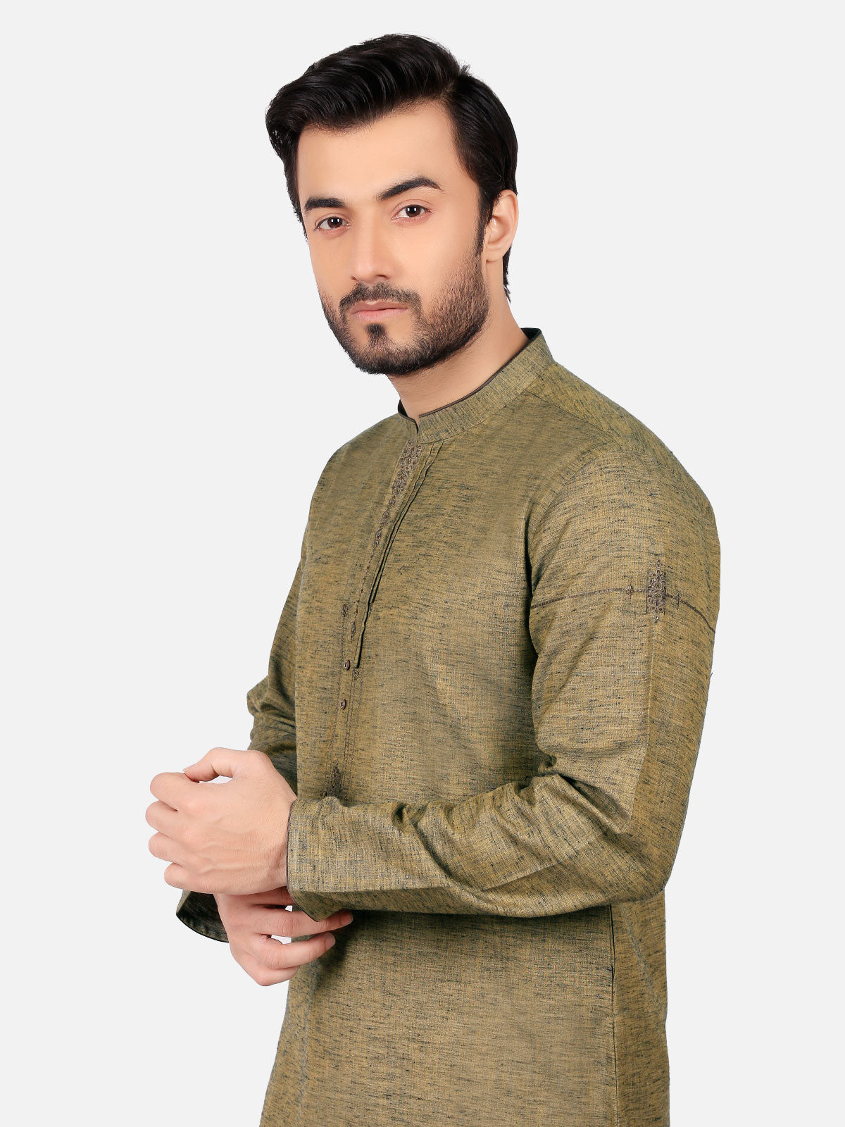 Edenrobe - Men's Mehndi Kurta Ceremonial - EMTKC18-020