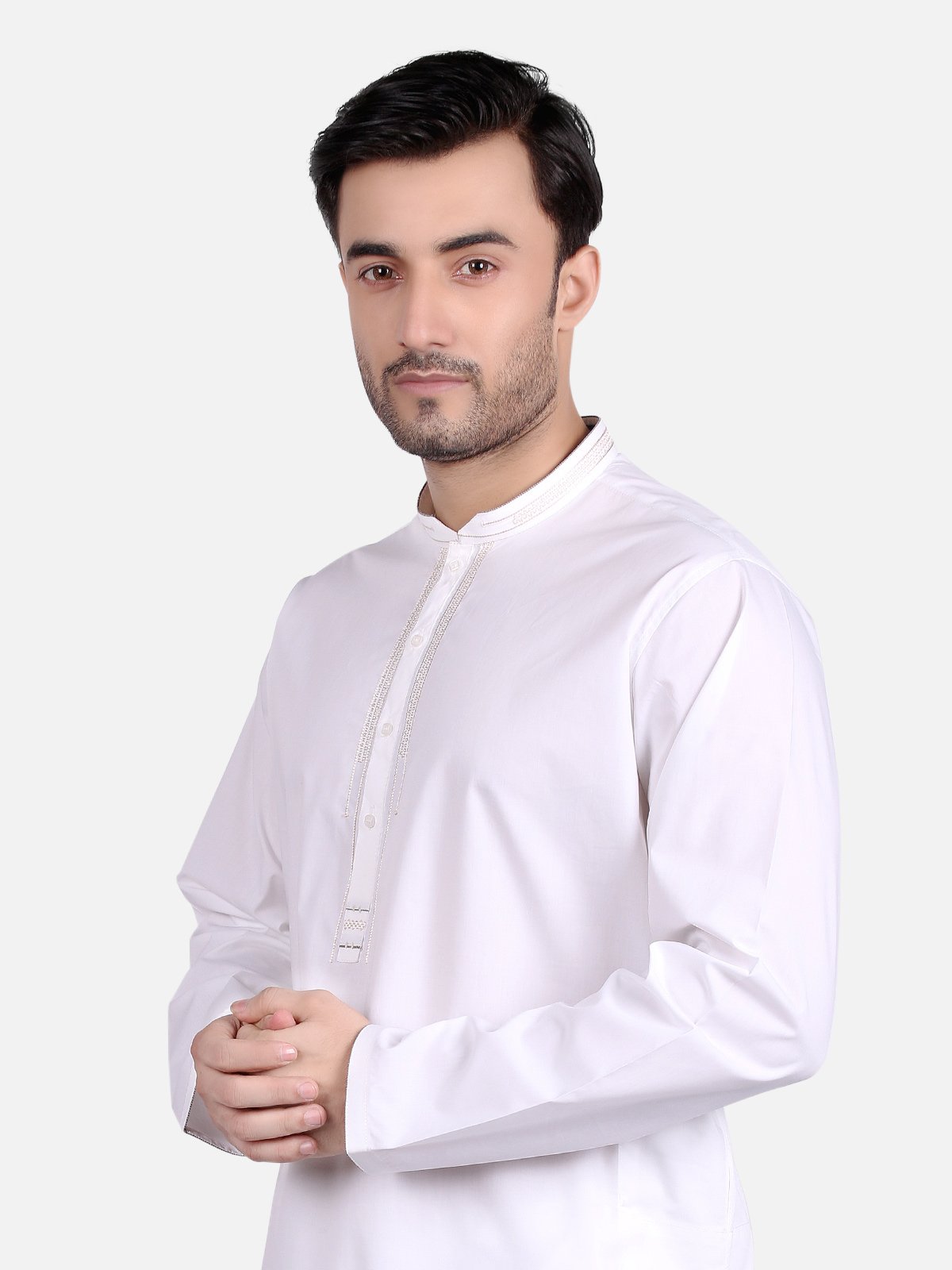 Edenrobe - Men's Off White Kurta Shalwar - EMTKS18S-40645