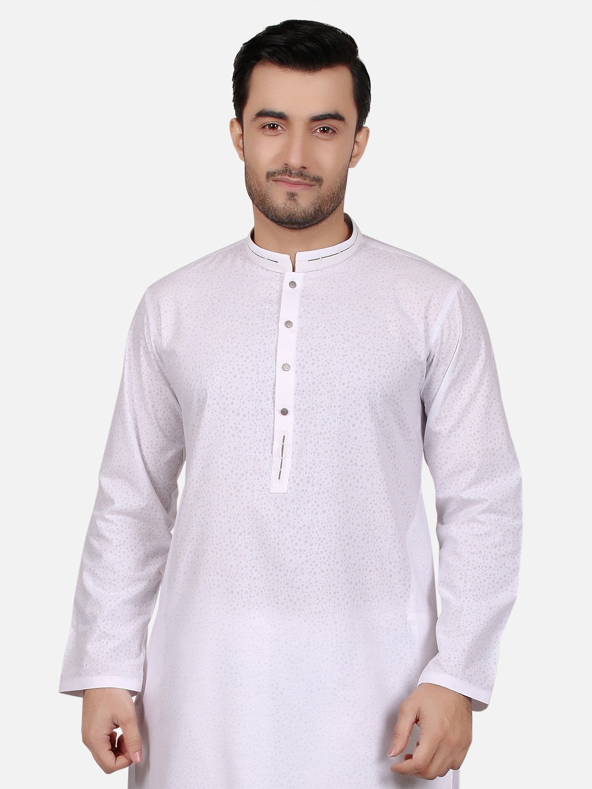 Edenrobe - Men's White Kurta - EMTK18S-9635