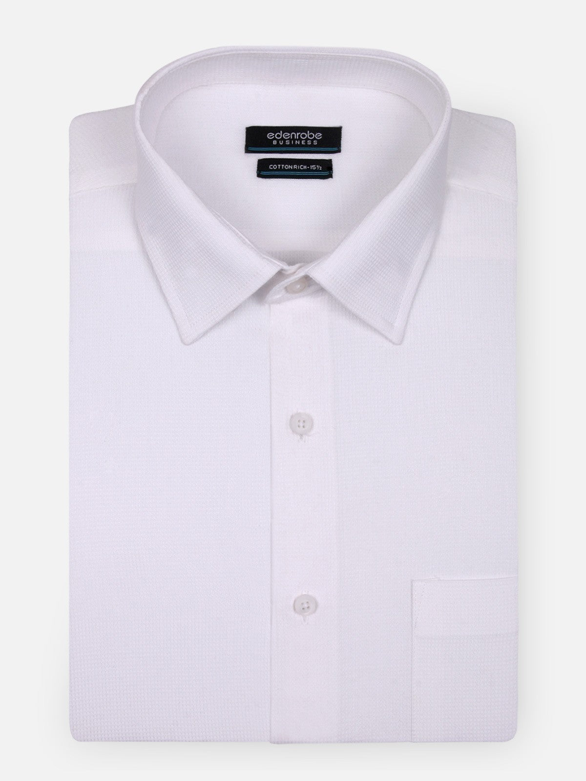 Edenrobe - Men's White Shirt - EMTSF18-10994