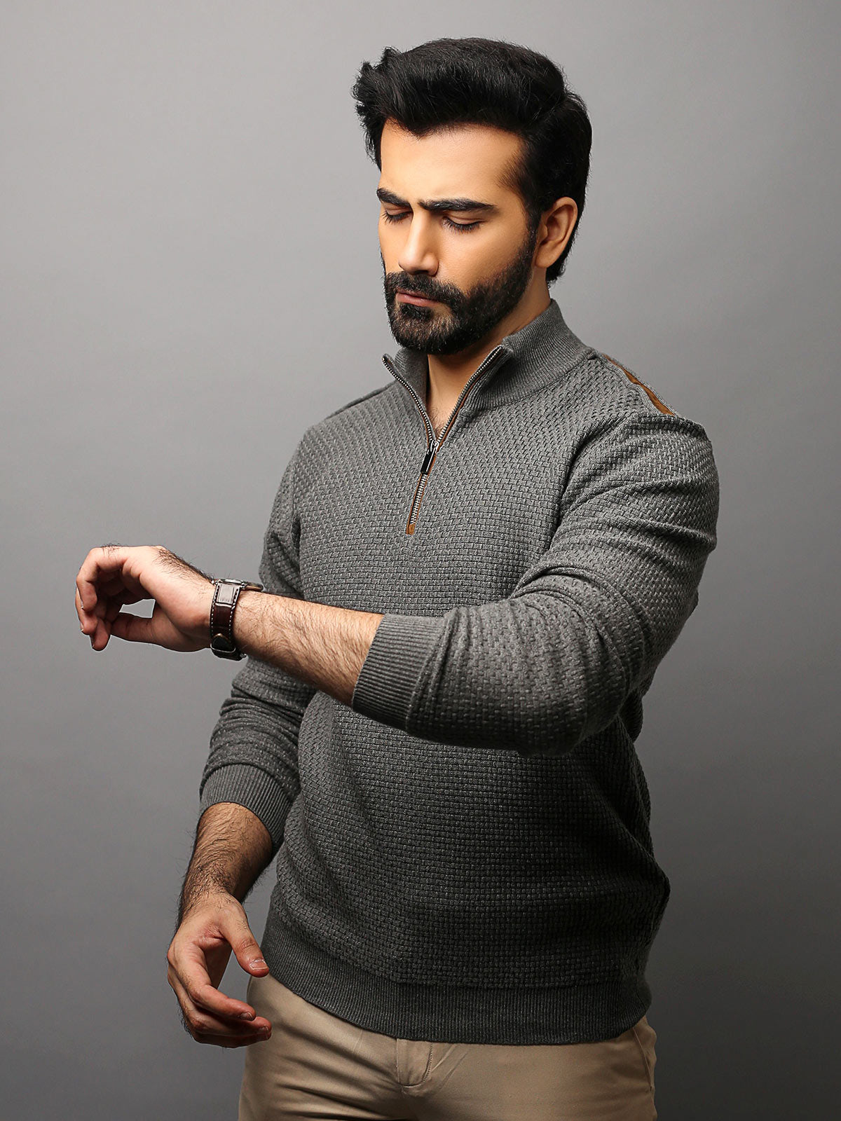 Edenrobe - Men's Grey SweatShirt - EMTSS18-002