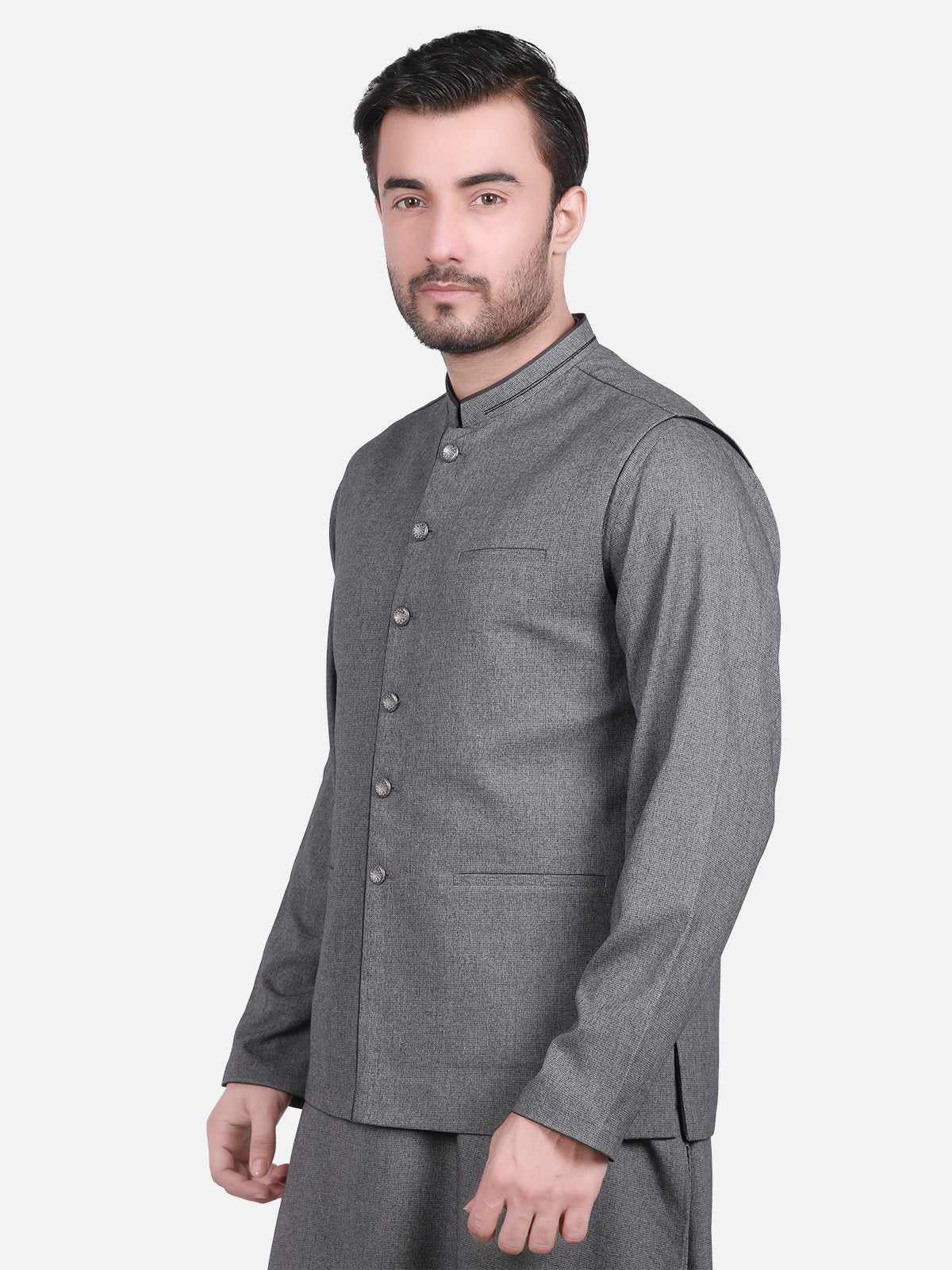 Edenrobe - Men's Grey Waist Coat Suit - EMTWCS18-9721