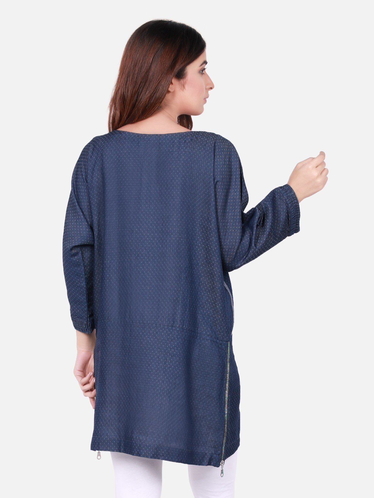 Edenrobe - Pret 1Pc Printed Denim Shirt - ELTK18-66620