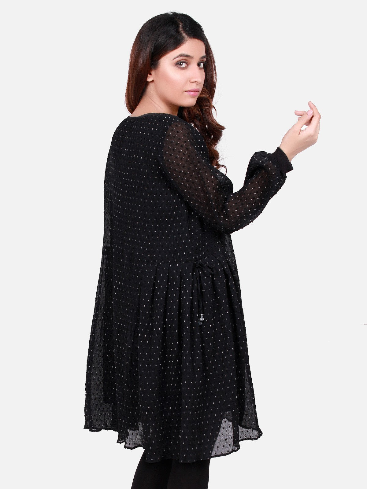 Edenrobe - Pret 1Pc Printed Black Shirt - ELTK18-66693