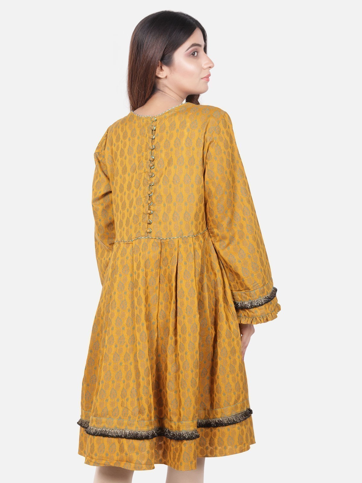 Edenrobe - Pret 1Pc Embroidered Golden Shirt - ELTKE18-66546