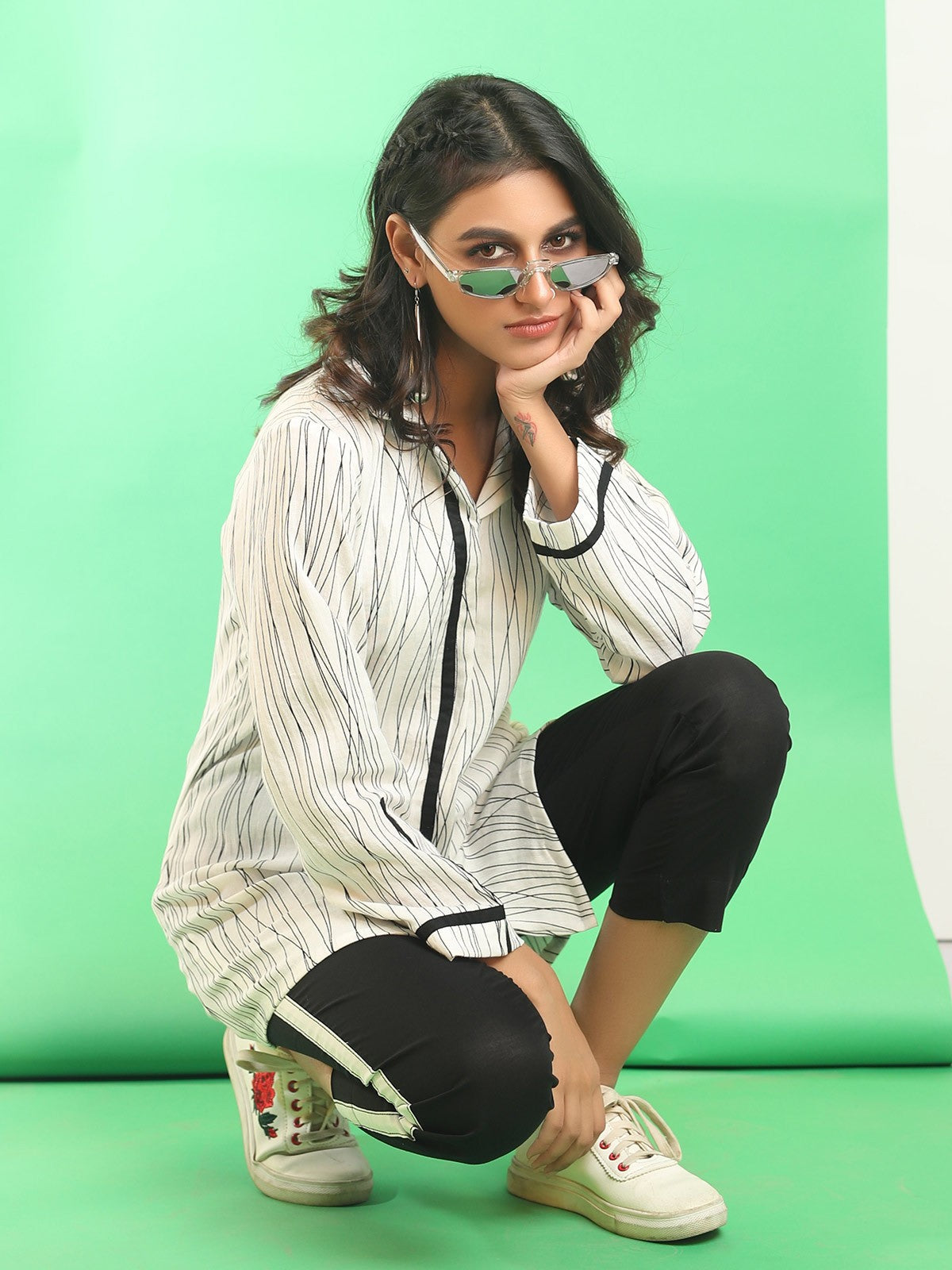 Edenrobe - Women's White Western Top - ELTW18-66644