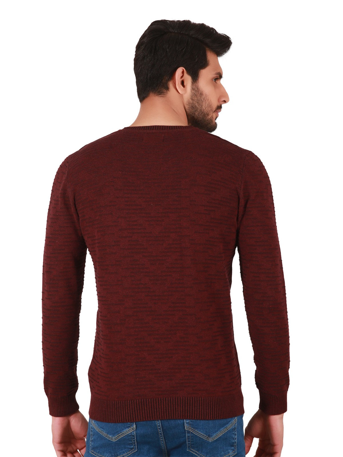 Edenrobe - Men's Burgundy Sweater - EMTSWT19-011