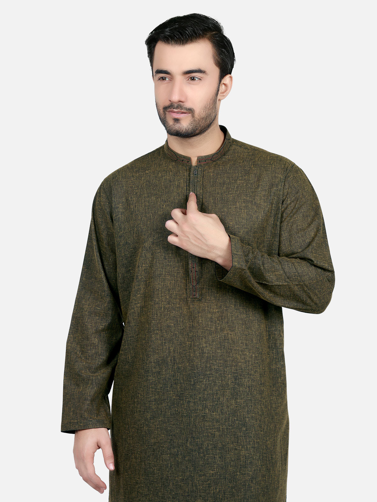 Edenrobe - Men's Green Kurta Shalwar - EMTKS19S-40696
