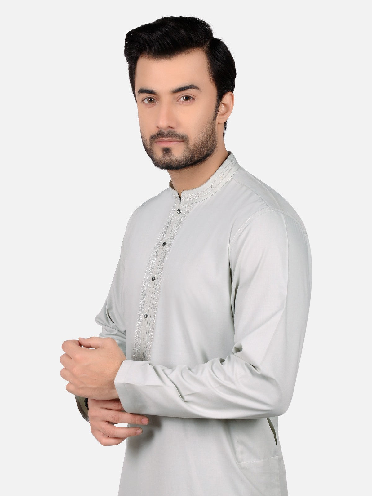Edenrobe - Men's Sea Green Kurta Shalwar - EMTKS19S-40756