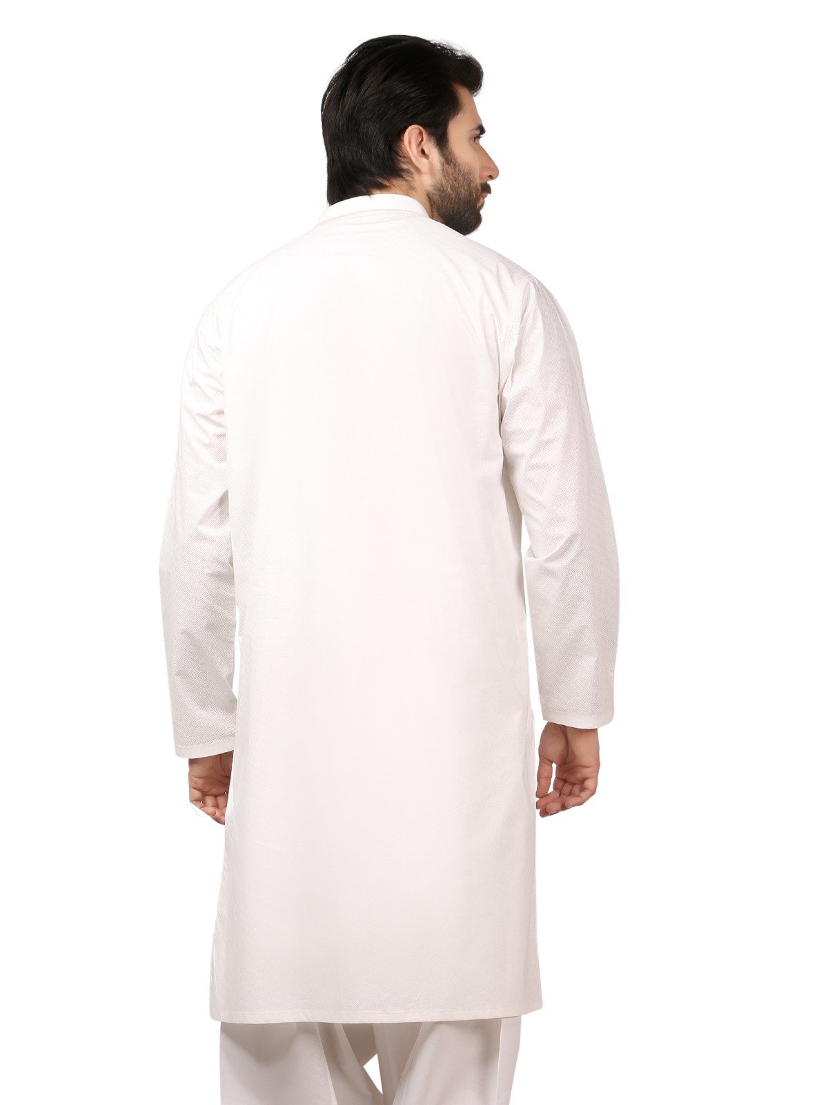 Edenrobe - Men's Off White Kurta Shalwar - EMTKS19S-40789