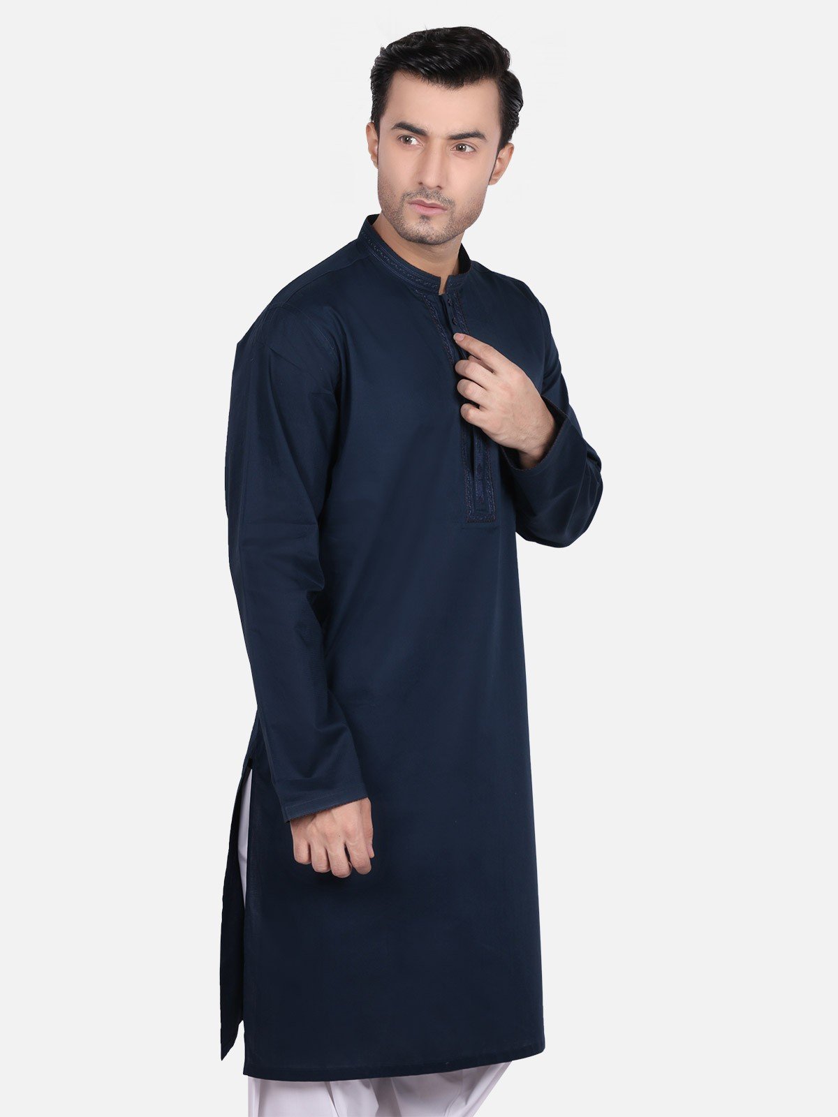 Edenrobe - Men's Dark Teal Kurta - EMTK19S-9671