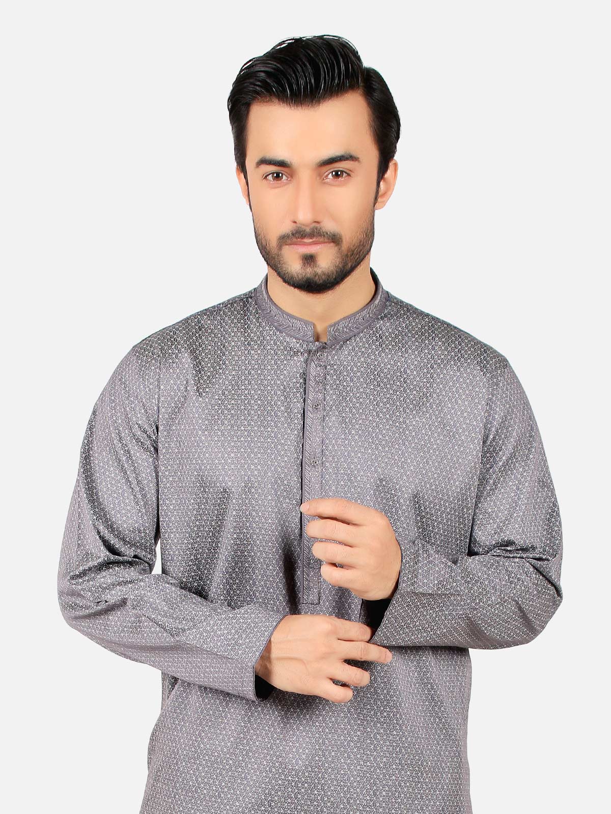 Edenrobe - Men's Steel Grey Kurta - EMTK19S-9773