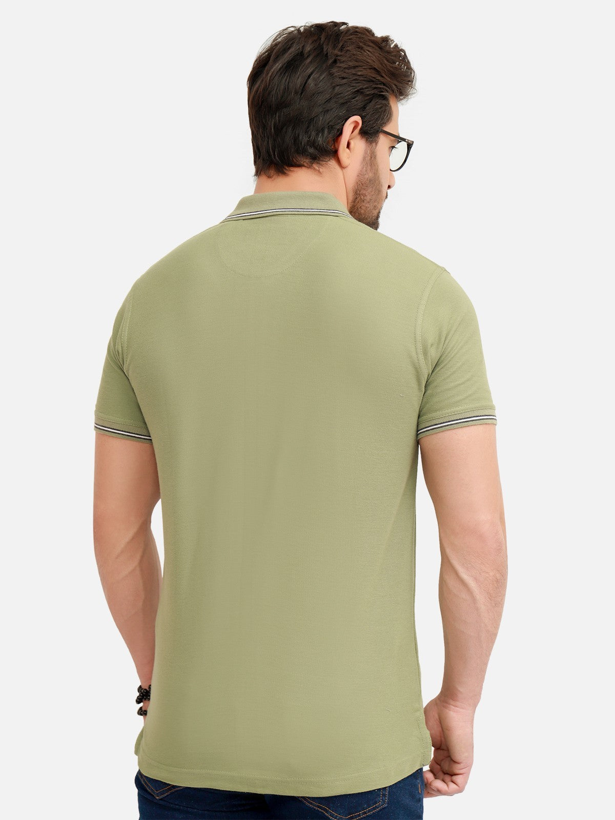 Edenrobe - Men's Light Olive Polo Shirt - EMTPS19-025