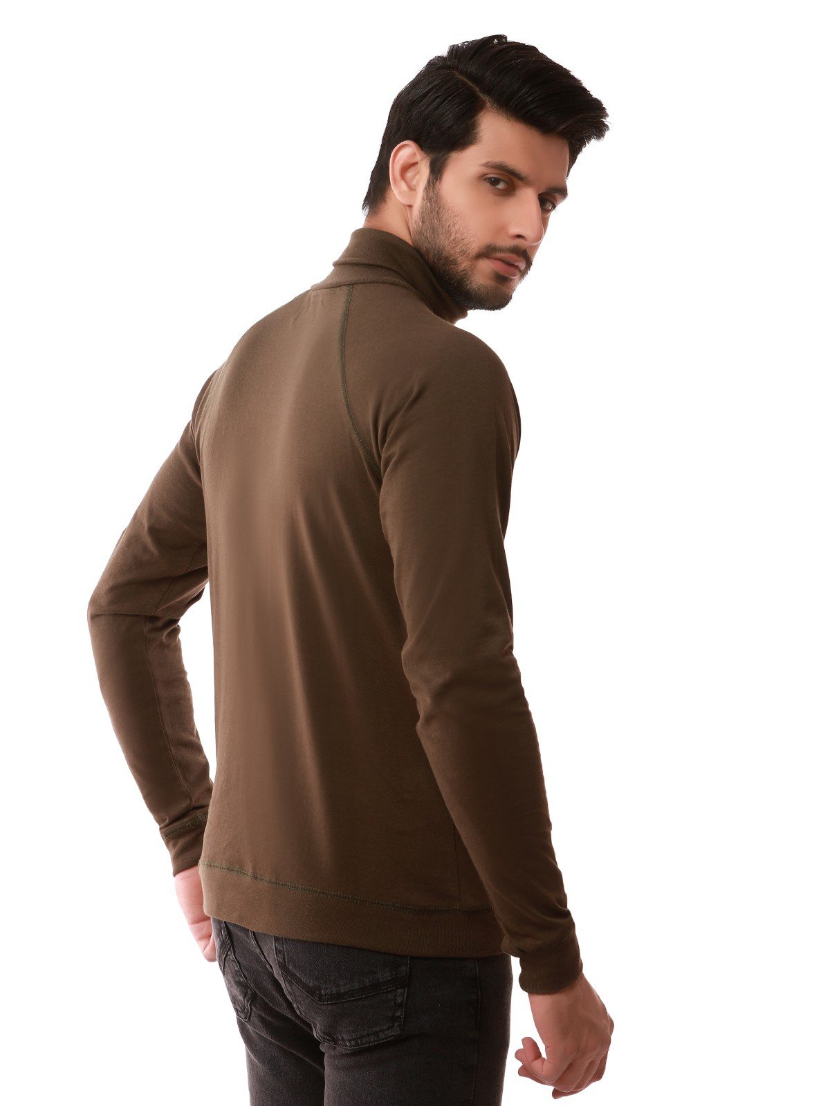 Edenrobe - Men's Olive Green SweatShirt - EMTSS19-047