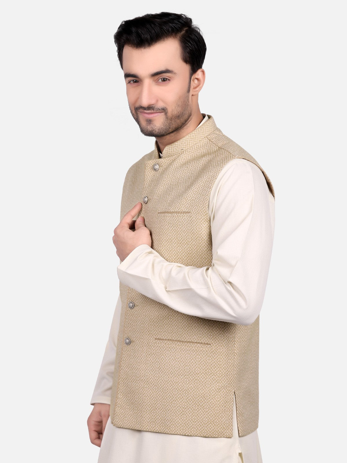 Edenrobe - Men's Olive Green Waist Coat - EMTWC19-35653