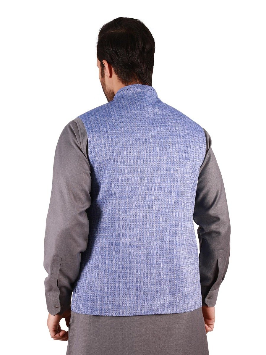 Edenrobe - Men's Royal Blue Waist Coat - EMTWC19-35688