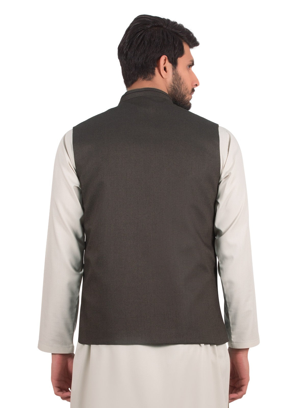 Edenrobe - Men's Dark Coffee Waist Coat - EMTWC19-35707