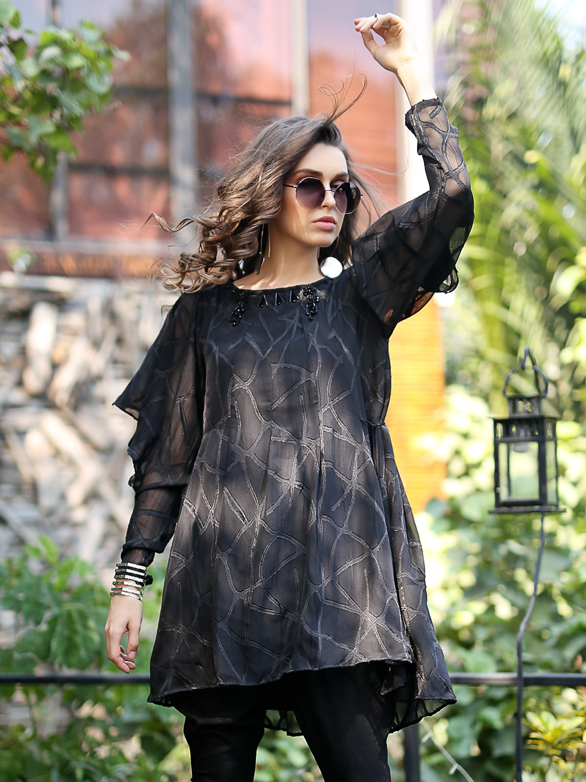 Edenrobe - Pret 1Pc Printed Jacquard Shirt - ELTK19-66691