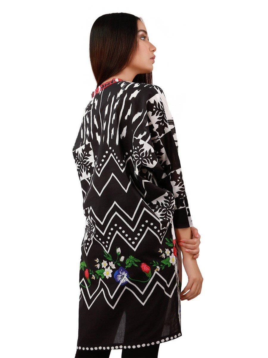 Edenrobe - Pret 1Pc Printed Black Shirt - ELTKA19-66767