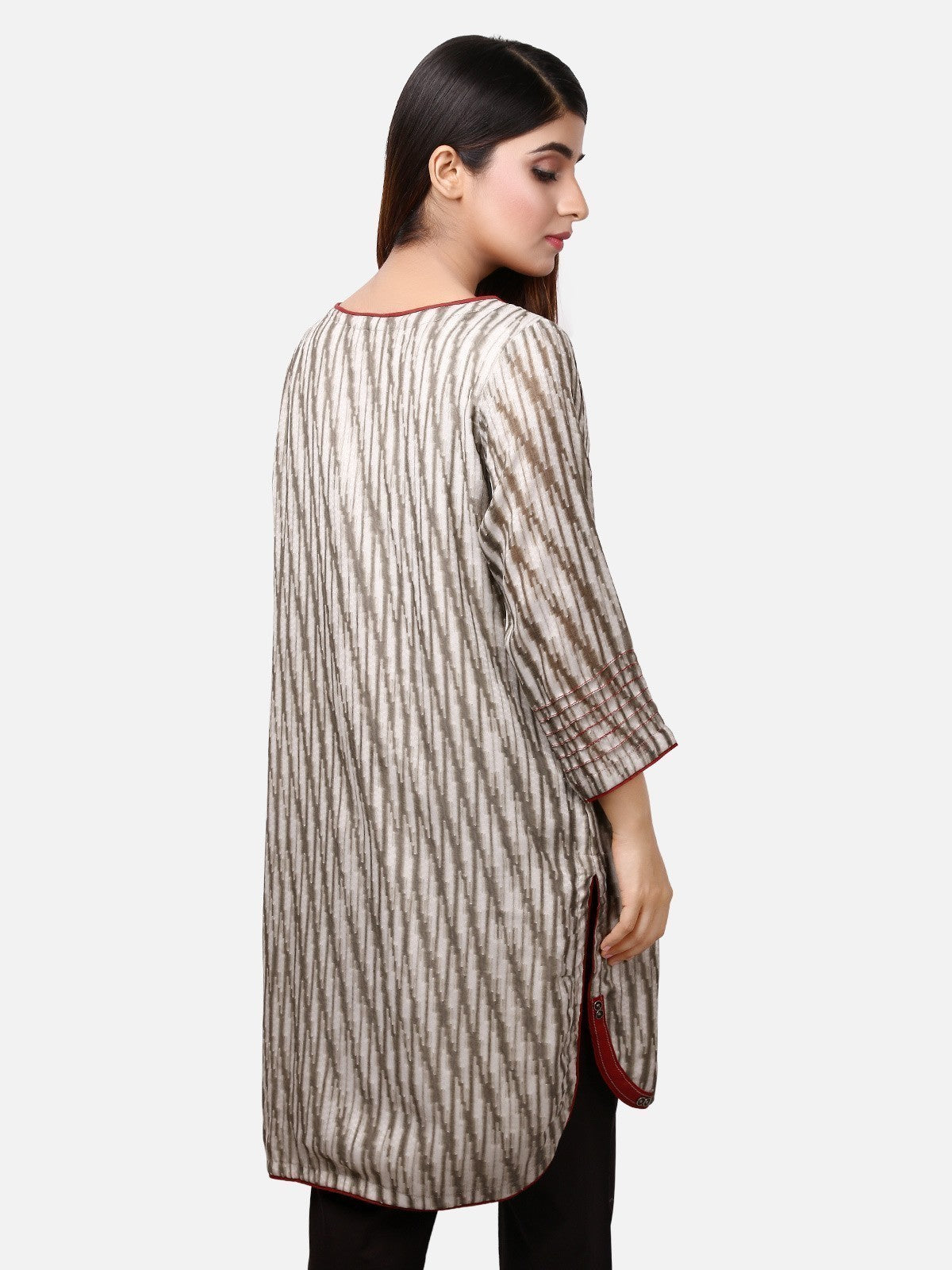 Edenrobe - Pret 1Pc Embroidered Rayon Shirt - ELTKE19-66712