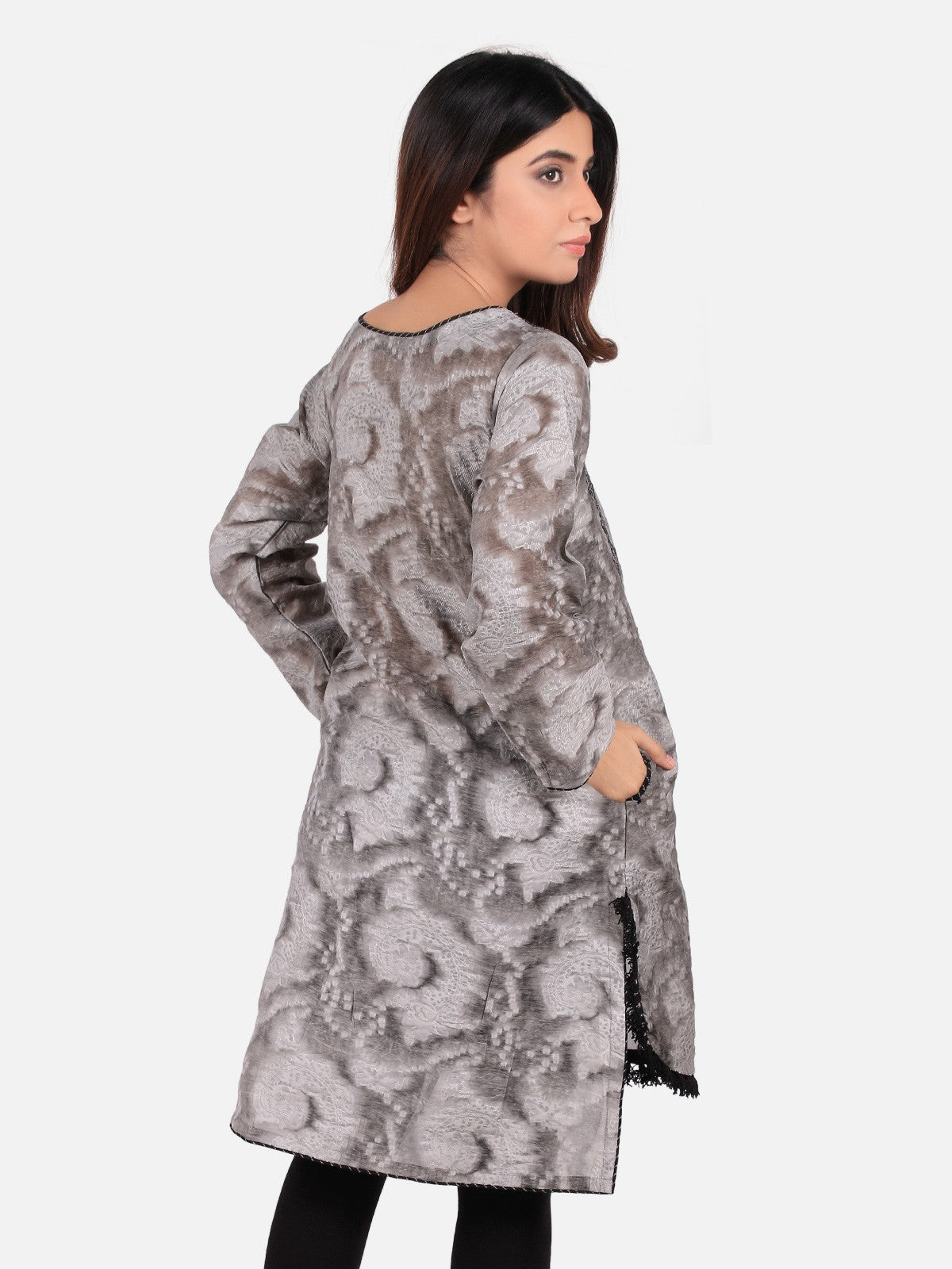 Edenrobe - Pret 1Pc Embroidered Jacquard Shirt - ELTKE19-66723
