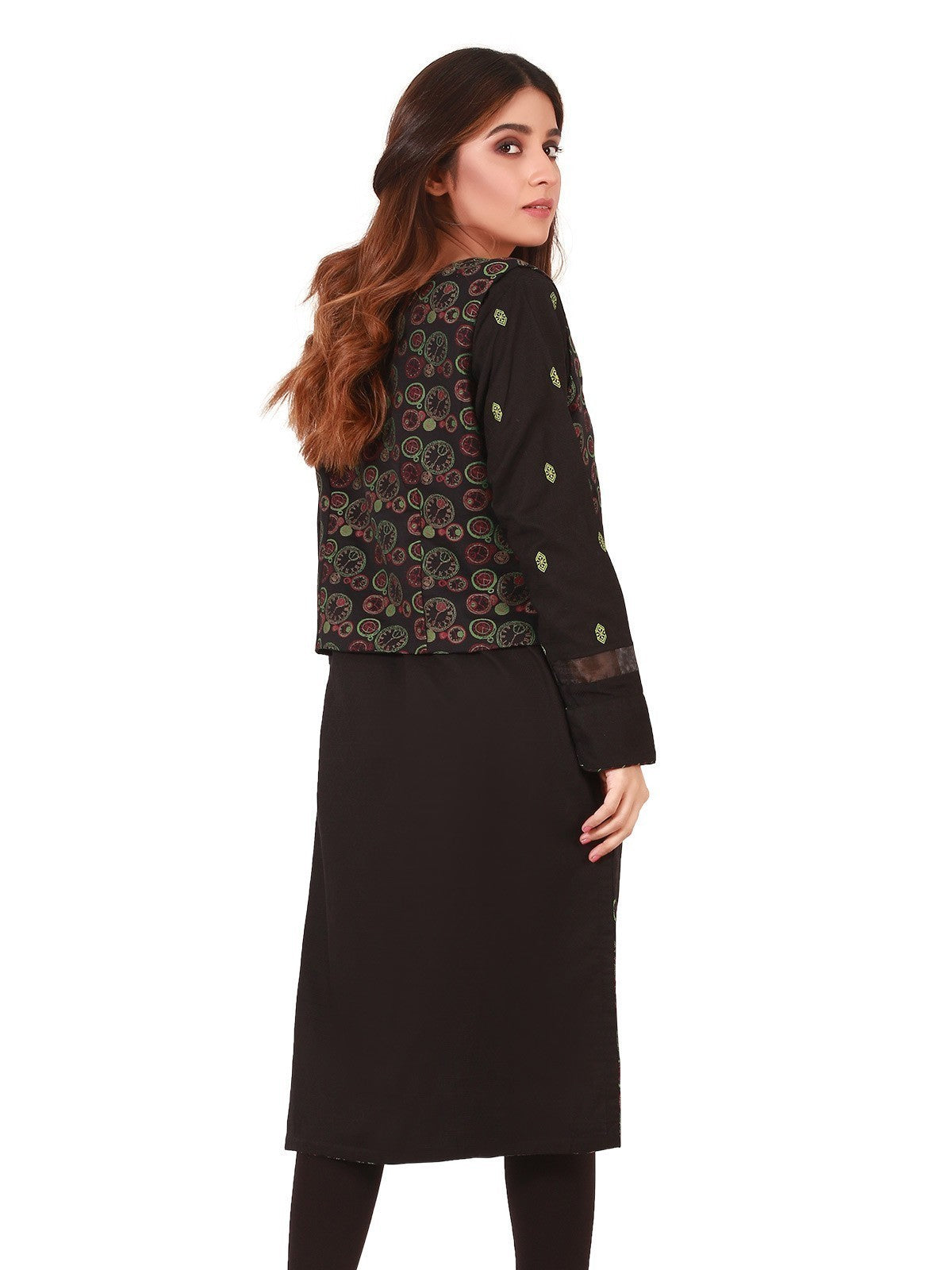 Edenrobe - Pret 1Pc Embroidered Viscose Shirt - ELTKE19-67021