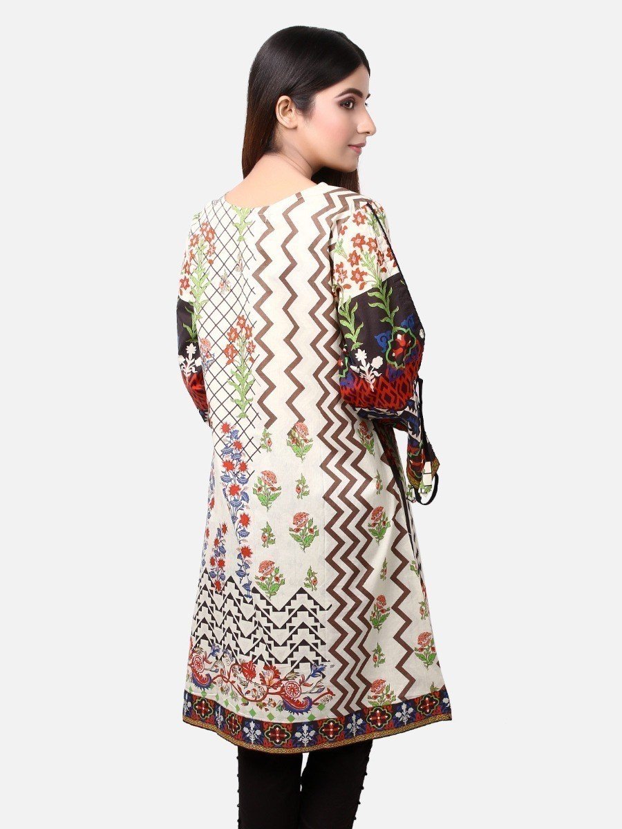 Edenrobe - Pret 1Pc Printed Beige Shirt - ELTKP19-66419