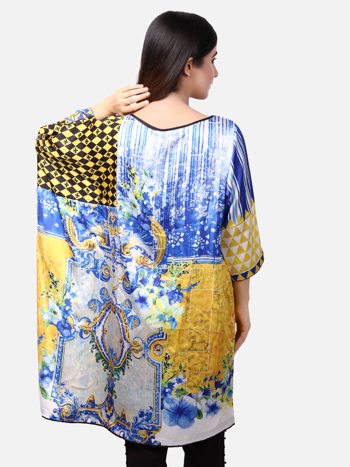 Edenrobe - Pret 1Pc Printed Silk Shirt - ELTKP19-66847