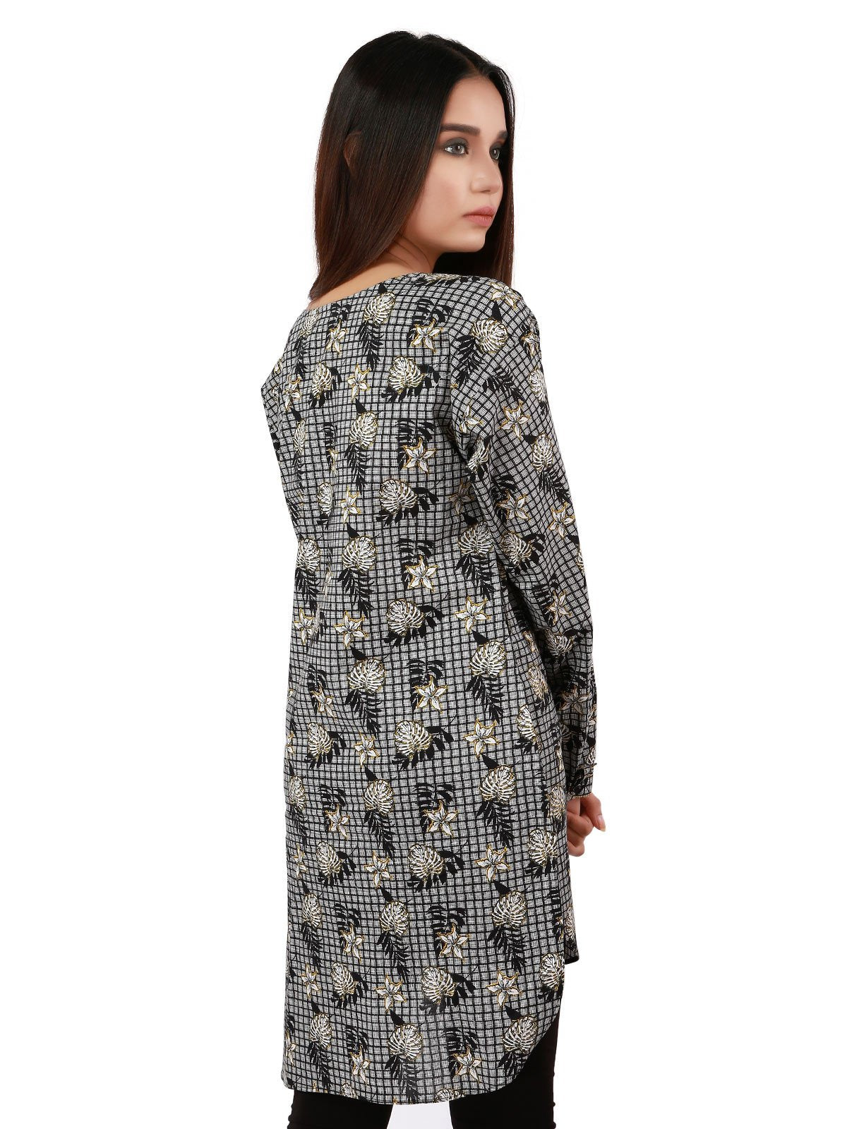 Edenrobe - Pret 1Pc Printed Black Shirt - ELTKP19-66913